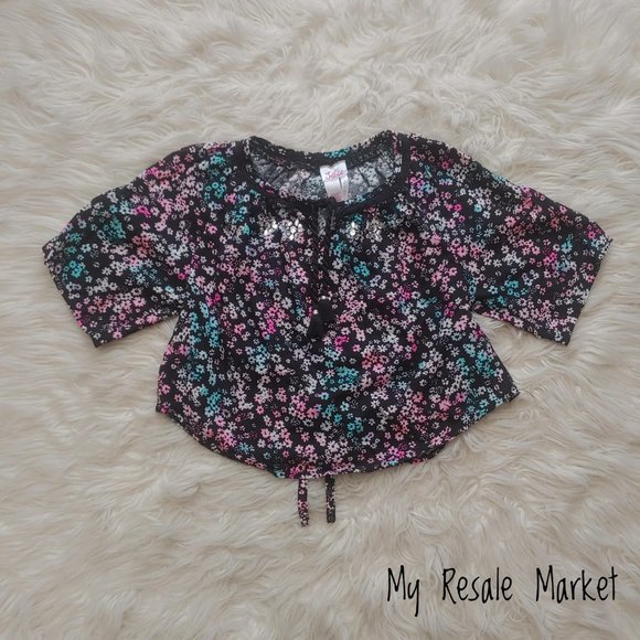 Justice Other - Girl's Floral Blouse Crop Top